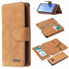 For Samsung Galaxy S9 Detachable Frosted Magnetic Horizontal Flip PU Leather Case with Card Slots & Holder & Zipper Wallet & Photo Frame(Brown) - 1