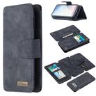 For Samsung Galaxy S10e Detachable Frosted Magnetic Horizontal Flip PU Leather Case with Card Slots & Holder & Zipper Wallet & Photo Frame(Black Blue) - 1