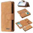 For Samsung Galaxy S10e Detachable Frosted Magnetic Horizontal Flip PU Leather Case with Card Slots & Holder & Zipper Wallet & Photo Frame(Brown) - 1