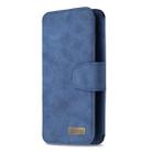 For Samsung Galaxy S10 Detachable Frosted Magnetic Horizontal Flip PU Leather Case with Card Slots & Holder & Zipper Wallet & Photo Frame(Blue) - 2