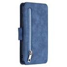 For Samsung Galaxy S10 Plus Detachable Frosted Magnetic Horizontal Flip PU Leather Case with Card Slots & Holder & Zipper Wallet & Photo Frame(Blue) - 3