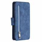 For Samsung Galaxy S20 Plus Detachable Frosted Magnetic Horizontal Flip PU Leather Case with Card Slots & Holder & Zipper Wallet & Photo Frame(Blue) - 3