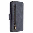 For Samsung Galaxy S20 Plus Detachable Frosted Magnetic Horizontal Flip PU Leather Case with Card Slots & Holder & Zipper Wallet & Photo Frame(Black Blue) - 3