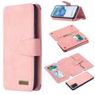 For Samsung Galaxy S20 Plus Detachable Frosted Magnetic Horizontal Flip PU Leather Case with Card Slots & Holder & Zipper Wallet & Photo Frame(Pink) - 1