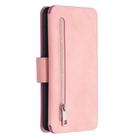 For Samsung Galaxy S20 Plus Detachable Frosted Magnetic Horizontal Flip PU Leather Case with Card Slots & Holder & Zipper Wallet & Photo Frame(Pink) - 3