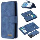 For Samsung Galaxy S20 Ultra Detachable Frosted Magnetic Horizontal Flip PU Leather Case with Card Slots & Holder & Zipper Wallet & Photo Frame(Blue) - 1