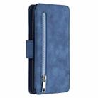 For Samsung Galaxy S20 Ultra Detachable Frosted Magnetic Horizontal Flip PU Leather Case with Card Slots & Holder & Zipper Wallet & Photo Frame(Blue) - 2