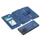 For Samsung Galaxy S20 Ultra Detachable Frosted Magnetic Horizontal Flip PU Leather Case with Card Slots & Holder & Zipper Wallet & Photo Frame(Blue) - 4