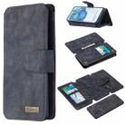 For Samsung Galaxy S20 Ultra Detachable Frosted Magnetic Horizontal Flip PU Leather Case with Card Slots & Holder & Zipper Wallet & Photo Frame(Black Blue) - 1