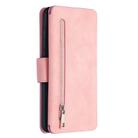 For Samsung Galaxy S20 Ultra Detachable Frosted Magnetic Horizontal Flip PU Leather Case with Card Slots & Holder & Zipper Wallet & Photo Frame(Pink) - 3