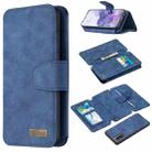 For Samsung Galaxy S20 Detachable Frosted Magnetic Horizontal Flip PU Leather Case with Card Slots & Holder & Zipper Wallet & Photo Frame(Blue) - 1