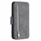 For Samsung Galaxy S20 Detachable Frosted Magnetic Horizontal Flip PU Leather Case with Card Slots & Holder & Zipper Wallet & Photo Frame(Gray) - 3