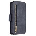For Samsung Galaxy S20 Detachable Frosted Magnetic Horizontal Flip PU Leather Case with Card Slots & Holder & Zipper Wallet & Photo Frame(Black Blue) - 3