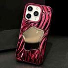 For iPhone 11 Pro Max Wave Electroplated Mirror TPU Full Coverage Phone Case(Red) - 1