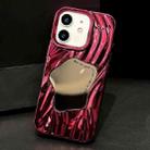 For iPhone 11 Wave Electroplated Mirror TPU Full Coverage Phone Case(Red) - 1