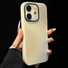 For iPhone 12 Gradient Silk Print Acrylic Hybrid TPU MagSafe Phone Case(Yellow) - 1