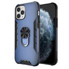 For iPhone 12 / 12 Pro Magnetic Frosted PC + Matte TPU Shockproof Case with Ring Holder(Classic Blue) - 1