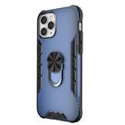 For iPhone 12 / 12 Pro Magnetic Frosted PC + Matte TPU Shockproof Case with Ring Holder(Classic Blue) - 2