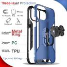 For iPhone 12 / 12 Pro Magnetic Frosted PC + Matte TPU Shockproof Case with Ring Holder(Classic Blue) - 5