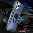 For iPhone 12 / 12 Pro Magnetic Frosted PC + Matte TPU Shockproof Case with Ring Holder(Phantom Black) - 3