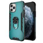 For iPhone 12 / 12 Pro Magnetic Frosted PC + Matte TPU Shockproof Case with Ring Holder(Glistening Green) - 1