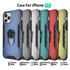For iPhone 12 / 12 Pro Magnetic Frosted PC + Matte TPU Shockproof Case with Ring Holder(Olive Yellow) - 4