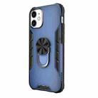 For iPhone 12 mini Magnetic Frosted PC + Matte TPU Shockproof Case with Ring Holder(Classic Blue) - 2