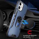 For iPhone 12 mini Magnetic Frosted PC + Matte TPU Shockproof Case with Ring Holder(Classic Blue) - 3