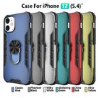 For iPhone 12 mini Magnetic Frosted PC + Matte TPU Shockproof Case with Ring Holder(Phantom Black) - 4
