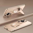 For Huawei P60 / P60 Pro Spaceship MagSafe Folding Holder Phone Case(Desert Gold) - 1