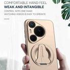 For Huawei Pura 70 Ultra Spaceship MagSafe Folding Holder Phone Case(Silver White) - 3