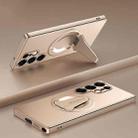 For Samsung Galaxy S25 Ultra 5G Spaceship MagSafe Folding Holder Phone Case(Desert Gold) - 1