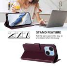For Itel A50C Embossed Heart Cat Leather Phone Case with Hand Strap(Dark Purple) - 3
