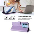 For Itel P38 / S17 / Vision 3 Embossed Heart Cat Leather Phone Case with Hand Strap(Light Purple) - 3