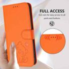 For Itel P40 Embossed Heart Cat Leather Phone Case with Hand Strap(Orange) - 3