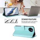 For Itel S23 / S665L Embossed Heart Cat Leather Phone Case with Hand Strap(Mint Green) - 3