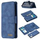 For Samsung Galaxy A11 Detachable Frosted Magnetic Horizontal Flip Leather Case with Card Slots & Holder & Zipper Wallet & Photo Frame(Blue) - 1