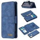 For Samsung Galaxy A11 Detachable Frosted Magnetic Horizontal Flip Leather Case with Card Slots & Holder & Zipper Wallet & Photo Frame(Blue) - 1