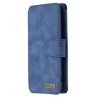 For Samsung Galaxy A21s Detachable Frosted Magnetic Horizontal Flip Leather Case with Card Slots & Holder & Zipper Wallet & Photo Frame(Blue) - 2