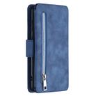 For Samsung Galaxy A21s Detachable Frosted Magnetic Horizontal Flip Leather Case with Card Slots & Holder & Zipper Wallet & Photo Frame(Blue) - 3