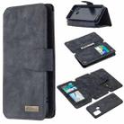 For Samsung Galaxy A21s Detachable Frosted Magnetic Horizontal Flip Leather Case with Card Slots & Holder & Zipper Wallet & Photo Frame(Black Blue) - 1