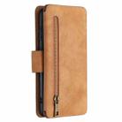 For Samsung Galaxy A21s Detachable Frosted Magnetic Horizontal Flip Leather Case with Card Slots & Holder & Zipper Wallet & Photo Frame(Brown) - 3