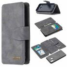 For Samsung Galaxy A40 Detachable Frosted Magnetic Horizontal Flip Leather Case with Card Slots & Holder & Zipper Wallet & Photo Frame(Grey) - 1