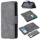 For Samsung Galaxy A41 Detachable Frosted Magnetic Horizontal Flip Leather Case with Card Slots & Holder & Zipper Wallet & Photo Frame(Grey) - 1