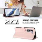 For Fujitsu Arrows Alpha F-51F Embossed Heart Cat Leather Phone Case with Strap(Pink) - 3