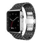 For Apple Watch 38 / 40 / 41 / S10 42mm xDfind Dragon Texture Metal Watch Band(Black) - 1