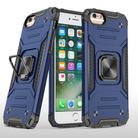 For iPhone 6 & 6s Magnetic Armor Shockproof TPU + PC Case with Metal Ring Holder(Blue) - 1