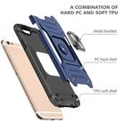 For iPhone 6 & 6s Magnetic Armor Shockproof TPU + PC Case with Metal Ring Holder(Blue) - 3