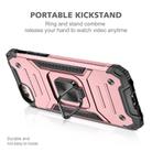 For iPhone 6 & 6s Magnetic Armor Shockproof TPU + PC Case with Metal Ring Holder(Rose Gold) - 2