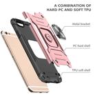 For iPhone 6 & 6s Magnetic Armor Shockproof TPU + PC Case with Metal Ring Holder(Rose Gold) - 3